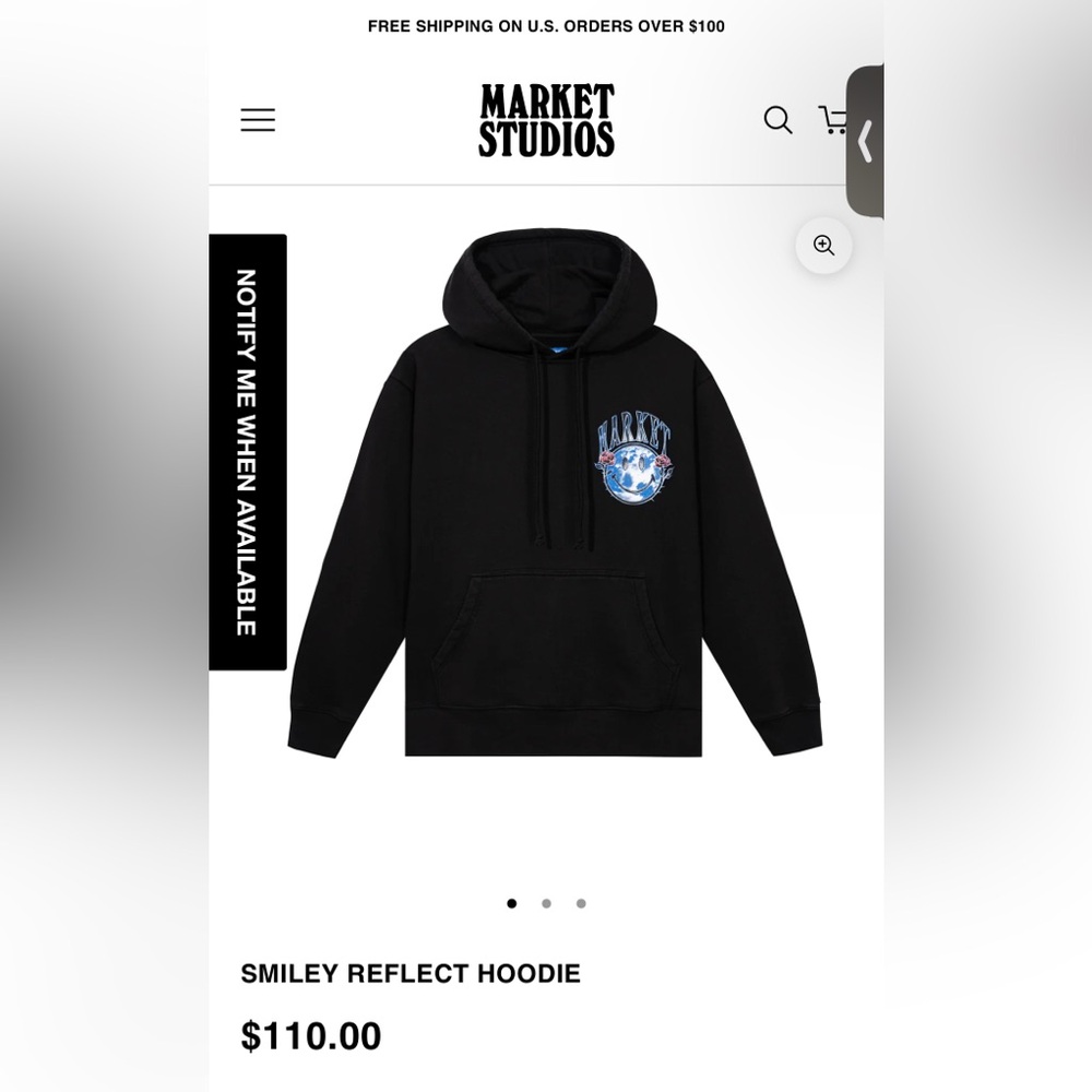 NWT: MARKET X Smiley Hoodie